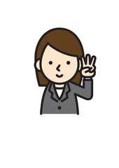 働く人　女性　サラリーマン　スーツ