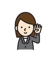 働く人　女性　サラリーマン　スーツ