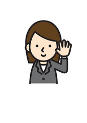 働く人　女性　サラリーマン　スーツ