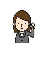働く人　女性　サラリーマン　スーツ