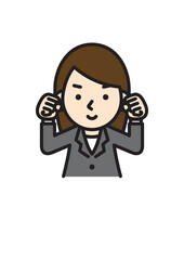 働く人　女性　サラリーマン　スーツ