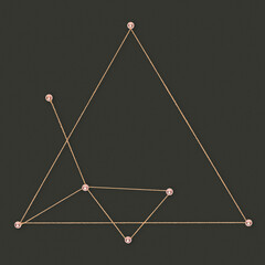 Geometric abstract element, technology concept, connecting dots design