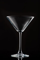 martini glass on green background