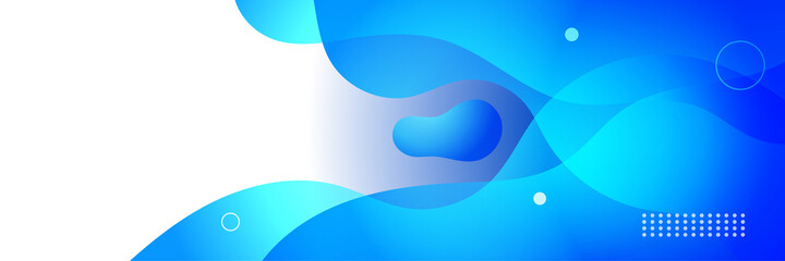 Blue tech futuristic tech web abstract technology banner background with blue white wave stripes