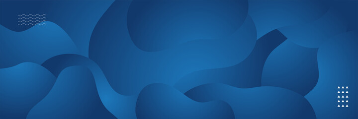 Modern abstract gradient dark blue digital technology banner design background