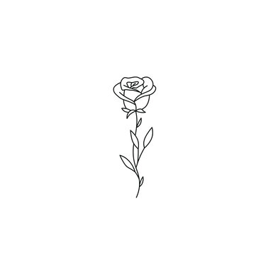 rose clip art outline