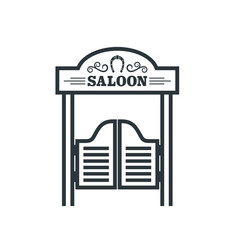 illustration of a door western saloon