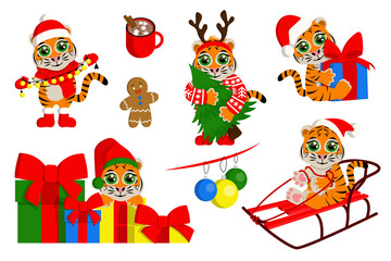 Cute tigers - Symbol of the New Year 2022