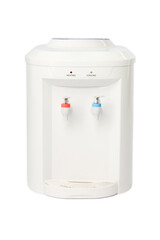 white water cooler isolated on white background