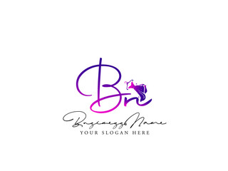 Colorful BN Logo, Fashion bn b n Logo Letter Design For Clothing, Apparel Fashion Shop