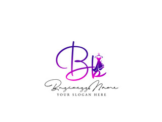 Colorful BB Logo, Fashion bb b b Logo Letter Design For Clothing, Apparel Fashion Shop - obrazy, fototapety, plakaty
