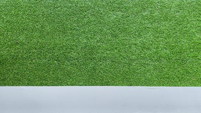 Rain falling on grass, artificial grass