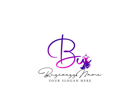 Colorful BU Logo, Fashion bu b u Logo Letter Design For Clothing, Apparel Fashion Shop