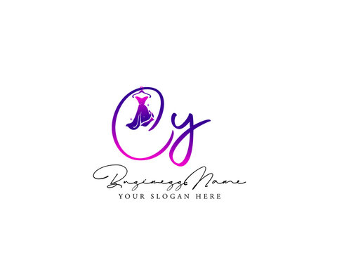 Colorful CY Logo, Fashion cy c y Logo Letter Design For Clothing, Apparel Fashion Shop