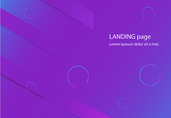 Landing page background. Modern landing page background for web site, wallpaper, poster, placard and ad. Useful for backdrop, cover, banner and print materials. Landing page, vector illustration