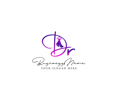 Fashion DR Logo, Modern dr d r Logo Letter Vector and Illustration For Clothing, Apparel Fashion Brand