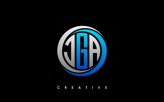 JGA Letter Initial Logo Design Template Vector Illustration