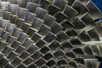 fragment of aircraft engine blades