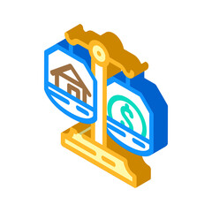 property division after divorce isometric icon vector. property division after divorce sign. isolated symbol illustration