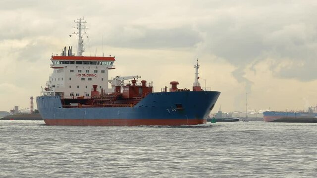 Tanker Ship in the Port of Rotterdam