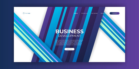 Design for Landing Page Abstract Rectangle lines element background. 3d isometric flat design. Vector illustration. Landing page template for business