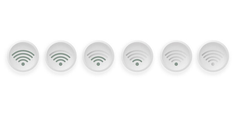 WiFi Icons set, vector, flat
