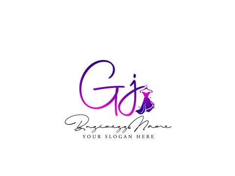 Fashion GJ Logo, Modern gj g j Logo Letter Vector For Clothing, Apparel Fashion Dress Shop