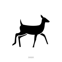 Illustration vector graphic template of deer silhouette logo