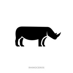 Illustration vector graphic template of rhinoceros silhouette logo