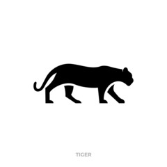 Illustration vector graphic template of tiger silhouette logo