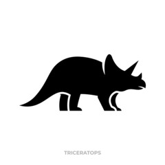 Illustration vector graphic template of triceratops silhouette logo © Ibni