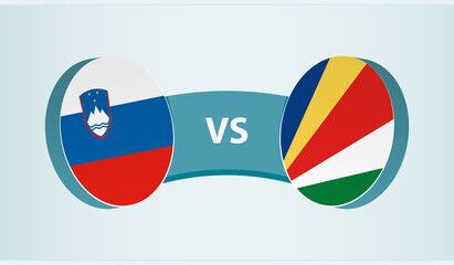 Slovenia versus Seychelles, team sports competition concept.