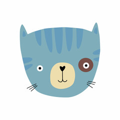 Cartoon style character isolated on white.