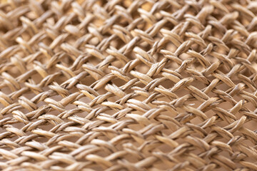 Woven wicker close-ups and texture