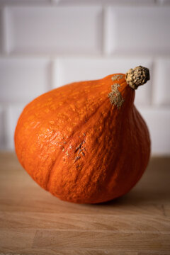 Pumpkin on a wooden table