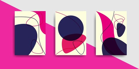 Collection cover and poster design with abstract shape. Eps 10.