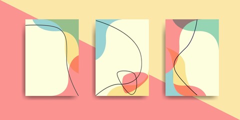 Collection cover and poster design with abstract shape. Eps 10.
