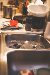 wash the dishes
