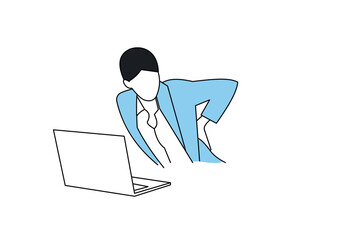 Back pain logo design vector icon illustration