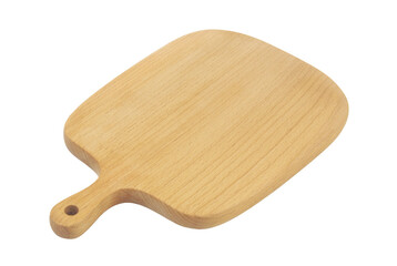 Wooden chopping board isolated on white background	