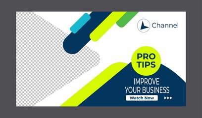 Editable Creative Youtube thumbnail corporate social media web banner and youtube thumbnail template | Youtube live stream video thumbnail for marketing agency | video thumbnail | 