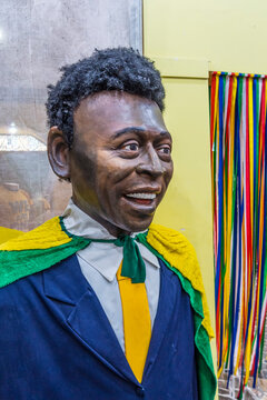 wax puppet representing soccer star Pele  in  Recife