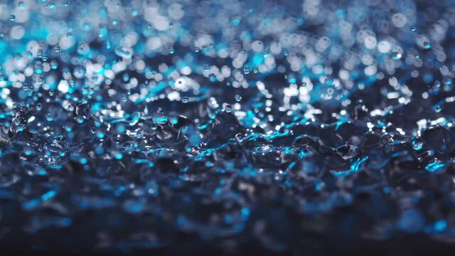 water drops splashing in slow motion