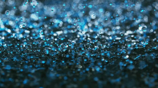 water drops splashing in slow motion