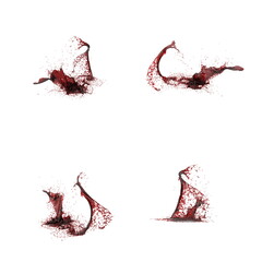 3D illustration of blood splash