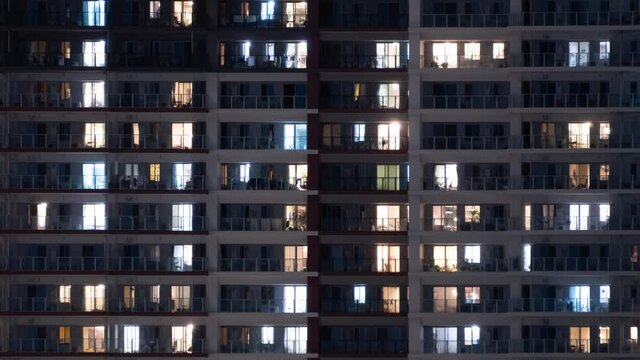 マンション　生活イメージ　タイムラプス 