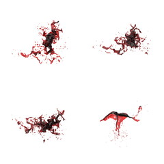 3D illustration of blood splash