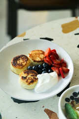 Traditional homemade Russian cottage cheese cakes