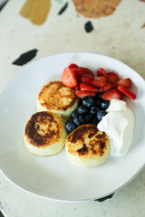 Traditional homemade Russian cottage cheese cakes