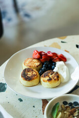 Traditional homemade Russian cottage cheese cakes